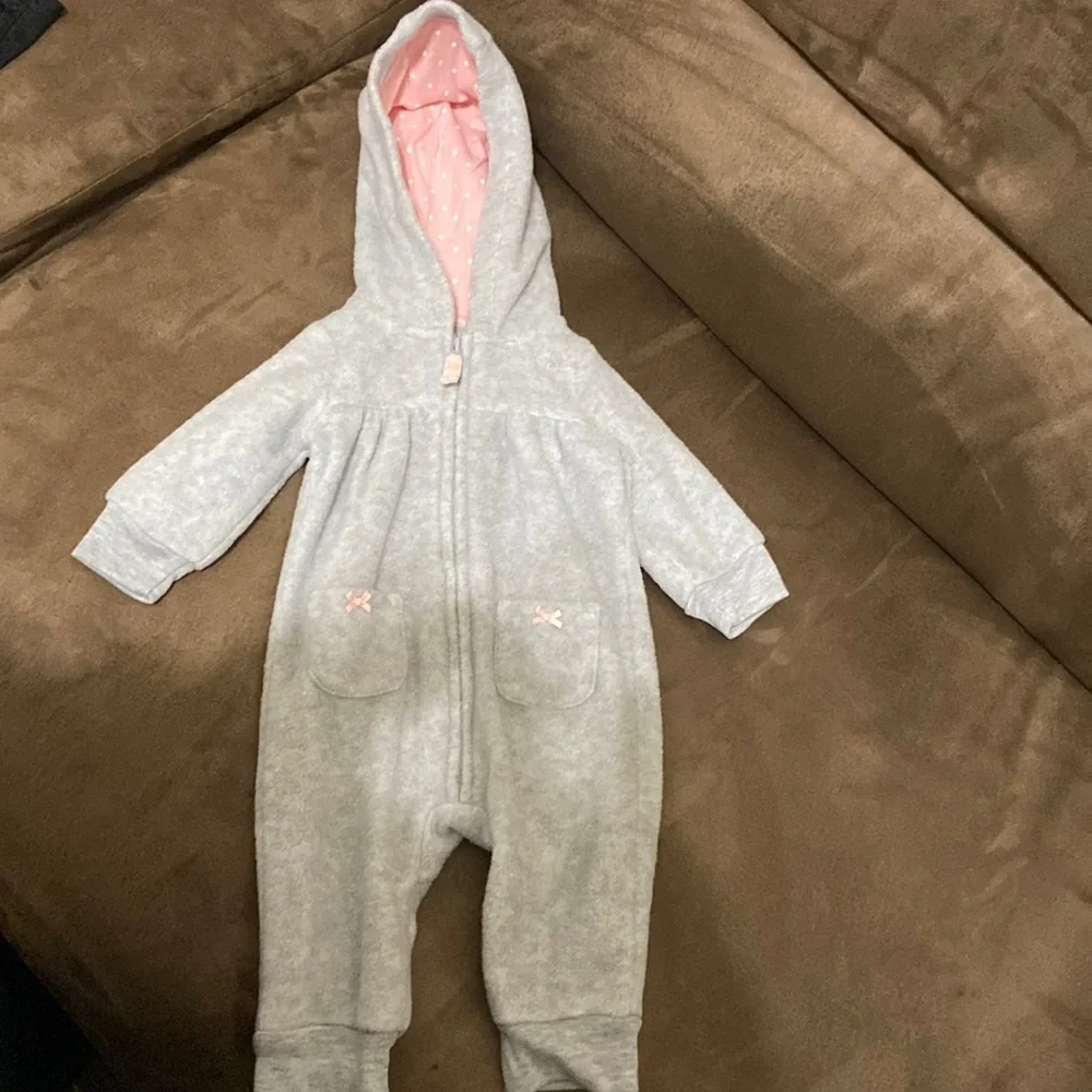 Carters One Piece Outfit Fleece Koala Bear Jumper Baby’s 3m Grey